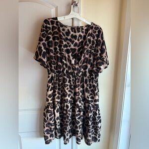 4X Shein leapord print dress.
